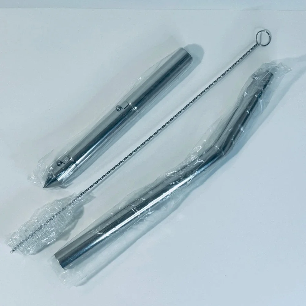 Stainless Steel Roasting Wand Poultry Cooker‎ Tube Chicken Turkey NOS